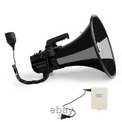 Heavy Duty 75W Professional Megaphone Bullhorn Speaker with Built-in Black