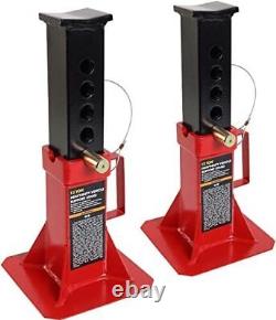 Heavy Duty Pin Type Professional Car Jack Stand with Lock 12 Ton Capacity 1 Pair