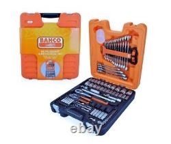 Heavy Duty Professional Bahco S106 Socket & Spanner Set 106 Piece 1/4 & 1/2in Dr