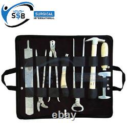 Heavy Duty Professional Horse Care Farrier Tool Kit Of 8 Pc Hoof Clincher Nipper