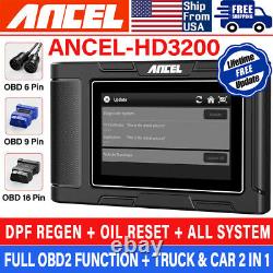 Heavy Duty Truck Diesel HD All System OBD2 Scanner Diagnostic DPF Oil Reset Tool