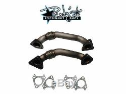 Heavy Duty Up Pipes & Gasket Kit For 2001-2004 GMC Chevy Duramax Diesel 6.6 6.6L