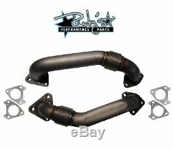 Heavy Duty Up Pipes & Gasket Kit For 2001-2004 LB7 GM GMC Chevy Duramax 6.6L