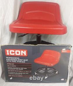 ICON Professional Heavy Duty Adjustable Shop Seat Tool Storage