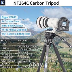 INNOREL-NT364C Professional Heavy Duty Carbon Fiber Tripod 25kg/55lb Max Load