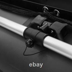 Inflatable Aluminum Heavy Duty Dinghy Tender Boat with Transom 10.5 ft Black PRO