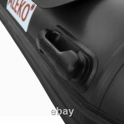 Inflatable Aluminum Heavy Duty Dinghy Tender Boat with Transom 10.5 ft Black PRO