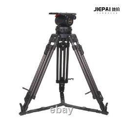 JIEPAI Heavy Duty Tripod 150mm Pro Carbon Film Tripod With Fluid Head 40KG JP-V25T