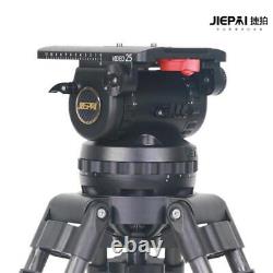 JIEPAI Heavy Duty Tripod 150mm Pro Carbon Film Tripod With Fluid Head 40KG JP-V25T