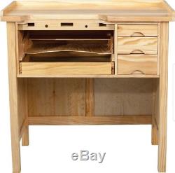 Jewelers Professional Work Bench Solid Wood Heavy Duty- NEW
