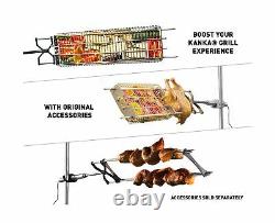 Kanka Grill Professional Rotisserie Style Cooking. Heavy Duty Motor. Battery