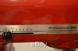 KitchenAid Professional HD KG25H0XER 5 Qt Heavy Duty Stand Mixer Red 475 Watt