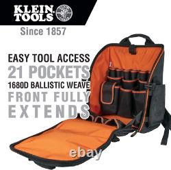 Klein Tools 55482 Tool Bag Backpack, Heavy Duty Tradesman Pro Tool Organizer Wit