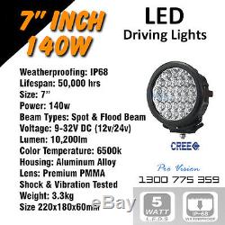 LED Spot Lights 2x 140w 7 Heavy Duty CREE 12/24v AAA+ 2015 Professional Grade