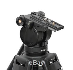 LYT-C380 Professional Heavy Duty DV Video Camera Tripod Fluid Pan Head 72 Inch