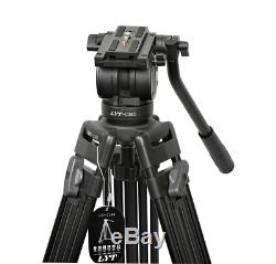 LYT-C380 Professional Heavy Duty DV Video Camera Tripod Fluid Pan Head 72 Inch