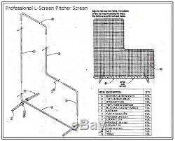 L-Screen 7' x 7' Professional Baseball Safety Frame & 90Ply Xtra-Heavy Duty