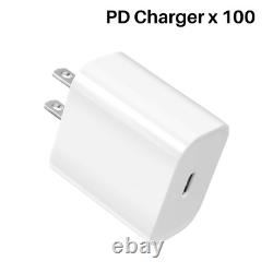 Lot PD 20W USB-C Power Adapter Fast Wall Charger Cube For iPhone Android Phone