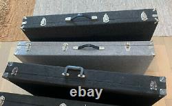 Lot of 5 Professional Musician's Heavy Duty Guitar / Gear Padded Shipping Cases
