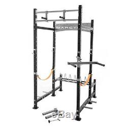 Marcy Pro Heavy-Duty Home Workout Gym Pull Up Weight Training Fitness Power Rack