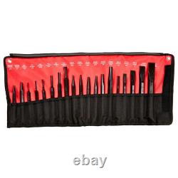 Mayhew PRO Heavy Duty 19pc Punch & Chisel Set with Roll Pouch, made in USA #61019