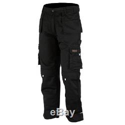 Men Work Cargo Trouser Black Pro-11 Heavy Duty Multi Pockets