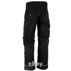 Men Work Cargo Trouser Black Pro-11 Heavy Duty Multi Pockets W36 L33