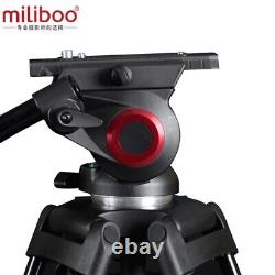 Miliboo MTT601A Aluminum Heavy Duty Fluid Head Camera Tripod for Camcorder/DSLR