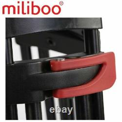 Miliboo MTT609A Professional Heavy Duty Hydraulic HeadBall Video Tripod 15KG
