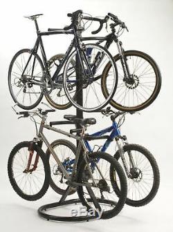 NEW 4 Bike Rack Freestanding Bicycle Garage Indoor Storage Heavy Duty Pro Tower