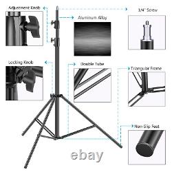 Neewer 3 M Light Stands, Pro Heavy Duty Spring Cushioned, Metal Locking Collars