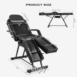 New Black/White Pro Multipurpose Heavy Duty Massage Facial Tables Spa Beauty Bed