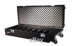 Odyssey Cases CCD320PW New Heavy Duty Classic Carpeted Pro DJ Cd Case With Wheels