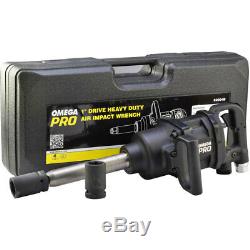 Omega Pro 82004B 1 Inch Drive Heavy Duty Air Impact Wrench with Carrying Case