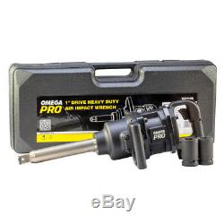 Omega Pro 82004B 1 Inch Drive Heavy Duty Air Impact Wrench with Carrying Case