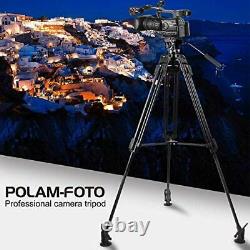 POLAM-FOTO Professional Video Tripod System Aluminum Alloy Heavy Duty Video