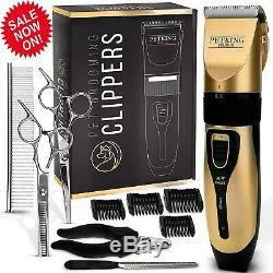 Pet Professional Dog Grooming Hair Clipper Kit Heavy Duty Thick Fur Trimmer Set
