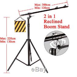 Photo Boom Light Stand Arm Kit 500cm Professional 2in1 Heavy Duty 7KG Extendable
