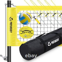 Premium Professional Portable Volleyball Net Heavy Duty Volleyball Set with Pole