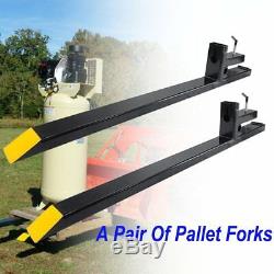 Pro 43 Skidsteer Clamp on Pallet Fork Attachment 3000lb Capacity Bucket Tractor