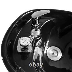 Pro Backwash Shampoo Chair Ceramic Bowl Fiberglass Base Unit Salon Spa Equipment