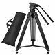 Pro Heavy Duty Video Camera Tripod With Fluid Pan Head For Dslr Camcorder Zomei