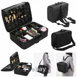 Pro PVC/Aluminum Makeup Rolling Case Bag Lockable Cosmetic Wheeled Trolley Box