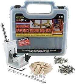 Pro Pocket Hole Jig Kit 850 EZ Tool System Woodworking Screw Drill Heavy Duty