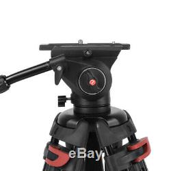 Professional Black Heavy Duty DV Video Tripod with Fluid Pan Head Kit For Camera