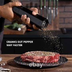 Professional Grade Heavy Duty Mill Pepper Grinder Gift with Refillable, Black