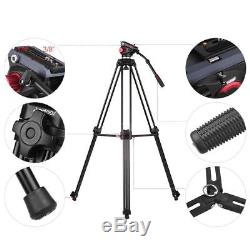 Professional Heavy Duty 67 inch DV Video Camera Tripod Stand Fluid Pan Head Kit