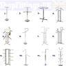 Professional Heavy Duty Clothing Retail Display Stands Garment Dress Shop Rails