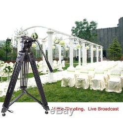 Professional Heavy Duty DV Video Camera Tripod with Fluid Pan Head Kit 72 Inch N