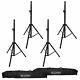 Professional Heavy Duty Tripod Speaker Stand Sets (4 Total Stands) With Bags